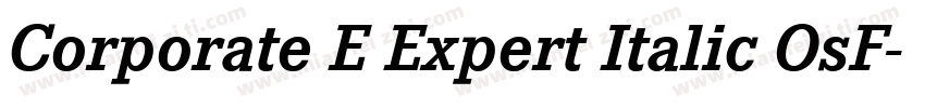 Corporate E Expert Italic OsF字体转换